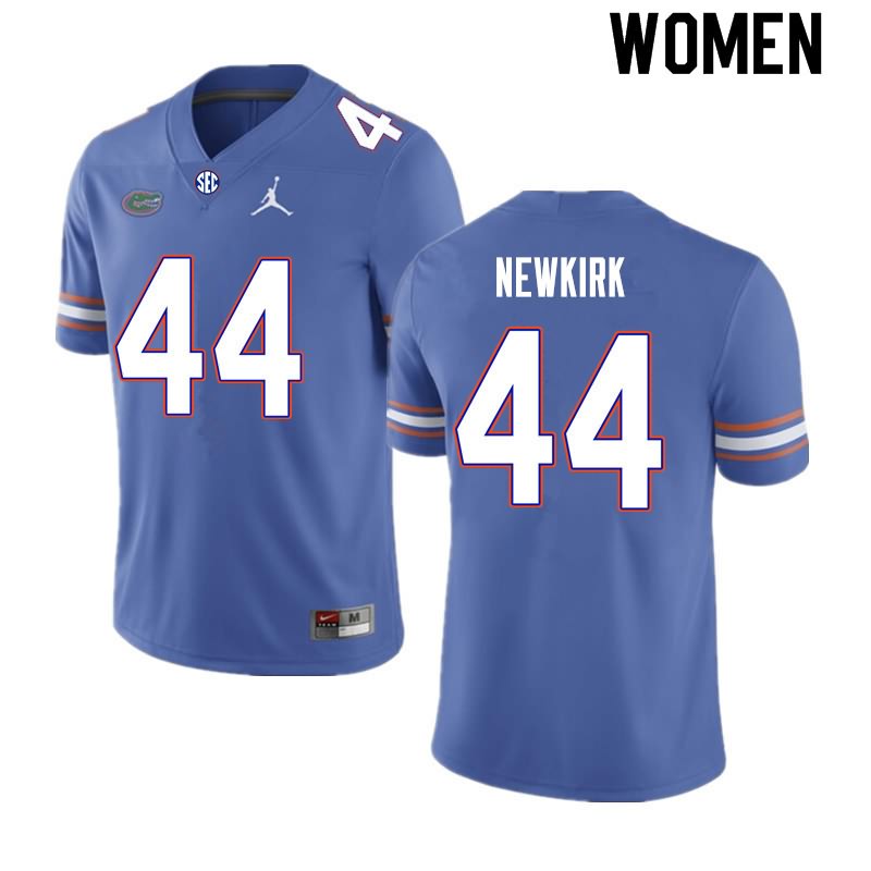 NCAA Florida Gators Daquan Newkirk Women's #44 Nike Royal Stitched Authentic College Football Jersey DBR3764BJ